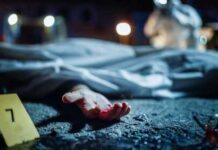 HORRIFYING Discovery: 10 Kids Living With Corpse A crime scene with a covered body and evidence markers