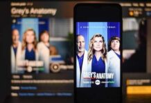 McSteamy Dead at 53 Promotional poster for Grey's Anatomy displayed on a smartphone