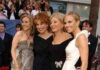 ‘The View’ Backlash—Hasselbeck’s Security Comparison Goes Viral Four women posing together on a red carpet at a formal event