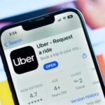 Uber app interface displayed on a smartphone screen