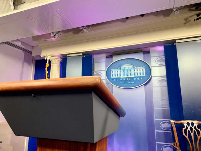 1571881333-1 Podium in White House press briefing room