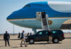 Raúl Castro INDICTED Airplane with stairs and people on the tarmac