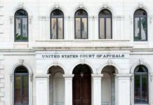 Facade of the United States Court of Appeals with arched windows