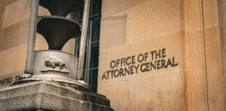 Office of the Attorney General building entrance sign