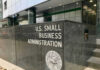 Exterior view of the U.S. Small Business Administration building with a prominent sign